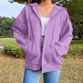 thumbnail image 6 of LIIPEE Womens Zip Up Hoodie Long Sleeve Solid Color Hooded Sweatshirt With Pockets Ladies Comfortable Breathable Everyday Sweatshirts,XXXXL, 6 of 7