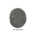 thumbnail image 2 of Better Trends 18"x20" Premium Toilet Lid Cover 100% Cotton Tufted Bathroom Rug Water Absorbent Reversible Machine Washable Gray - Lux Collection, 2 of 4