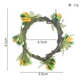thumbnail image 2 of Xiao Hua Juego de 12 servilletas con forma de conejito de Pascua, hechas a mano (verde y amarillo), 2 of 3