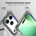 thumbnail image 2 of Magnetic Case for iPhone 17 Pro, Clear Back Case Shockproof Enhanced Corners Drop Protective Phone Cover with Detachable Lanyard and Wrist Hand Strap, Compatible with Mag-Safe, Black, 2 of 7