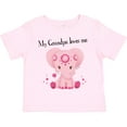 thumbnail image 3 of Inktastic Aditi My Grandpa loves me Pink Elephant beautiful Girls Toddler T-Shirt, 3 of 5