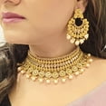 thumbnail image 3 of Efulgenz Indian Bridal Sets for Women Wedding Traditional Faux Pearl Kundan Crystal Stone Necklace Chaandbali Earrings with Maang Tikka Bollywood Indian Jewelry for Women, 3 of 6