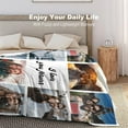 thumbnail image 6 of Fathers Day Personalised Gifts from Daughter Son-Custom Blanket with Photo Text-Customised Blankets-Multiple Colors Sizes Soft Flannel Blankets-Gifts for Dad Mum Grandma Grandfather, 6 of 6