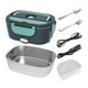thumbnail image 1 of Fiambrera eléctrica, calentador de alimentos, práctico y versátil, con tenedor y cuchara, ideal para el hogar, el camión, el trabajo, viajes al aire Gris verde, 1 of 8