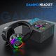 thumbnail image 4 of Auriculares con cable RGB para juegos, micrófono USB, cancelación de ruido y control de audio, supraaurales, ergonómicos, para juegos en 1, para gamers, conductores, escuela, con micrófono, Turtle, 4 of 8