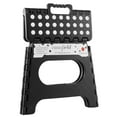 thumbnail image 2 of Casafield 11" Folding Step Stool with Handle - Black, Collapsible Foot Stool for Adults, 2 of 7
