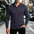 thumbnail image 2 of Rvasteizo Mens Collared Shirts Solid Casual Long Sleeve Collared Button Up Pocket Top for Fall Winter Daily S, 2 of 5