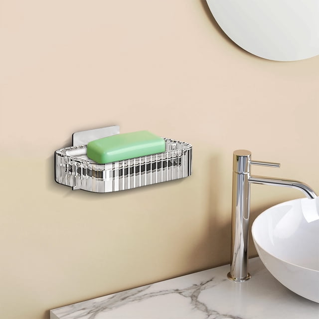 Glacier Pattern Soap Box Wall Mounted Double Laundry Soap Household Wall Soap Box