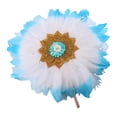thumbnail image 3 of Vintage Feather Hand Fan Velvet Bouquet Ventilador Etapa Nupcial Rendimiento Sunnimix Ventilador de mano vintage, 3 of 6