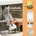 thumbnail image 5 of Glass Honey Dispenser No Drip Pneumatic Squeeze Bottle with Handle for Home Kitchen Use, 5 of 7