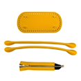 thumbnail image 2 of Crochet Bag Bottom PU With Holes Shoulder Strap Braided Bag DIY Set 3Pcs/Set For Yellow, 2 of 8
