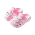 thumbnail image 3 of Toddler Kids Cute Cartoon Animal Clogs with Adjustable Heel Strap Closed Toe Slide Sandals, Summer Lightweight Slippers for Boys Girls Indoor Outdoor Pink 3.5-4 Years, 3 of 6