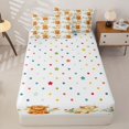 thumbnail image 4 of jejeloiu Cute Highland Cow Pattern Zipper Twin Comforter Sets with Fitted Sheet and 2 Pillowcases Kids,Rustic Farm Animals Zipper Bedding Set For Men,Reversible,4 Pieces, 4 of 7