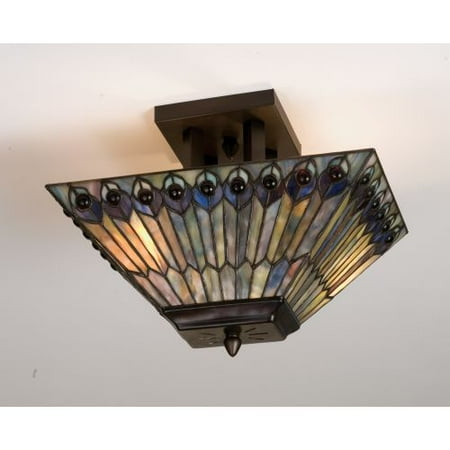 Meyda Tiffany 31191 Stained Gl Semi Flush Ceiling Meyda Tiffany 31191 Stained Gl Semi Flush Ceiling Fixture From The Jeweled Pea
