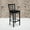 Black Vinyl Seat/Black Metal Frame, variant on Emma + Oliver Black Metal Window Back Barstool, Burgundy Vinyl Seat