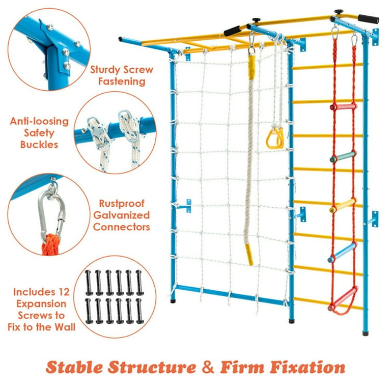GVN Jungle Gym, Toddler Jungle Gym, 7 In 1 Kids Indoor Gym