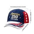 thumbnail image 4 of U.S. 250th Anniversary Mens Visor Cap Wig Adjustable Baseball Cap Golf Hats with Fake Hair Stars And Stripes Visors with Faux Fur Wig Tops and Adjustable Back as show, 4 of 6