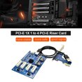 thumbnail image 1 of 4 puertos USB 3.0 PCI-e X1 Tarjeta de expansión PCIe USB Hub Riser (adaptador + 6 pines), 1 of 9
