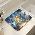 thumbnail image 7 of Ryvnso Neon Starry Sky Night Dish Drying Mat for Kitchen Countertop 18x24 Large Dish Pad Drainer Rack Dish Sink Mats, 7 of 7
