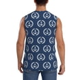 thumbnail image 4 of Fotbe Navy Nautical Men's Camiseta sin Mangas Estampada para Hombres, Playera Casual para Gimnasio, Entrenamiento, Playa-3X-Large, 4 of 7