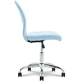 thumbnail image 5 of Serta Essentials Armless Task Chair, Faux Leather and Mesh, Blue, 5 of 8