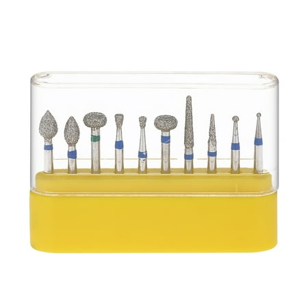 

10 Pcs High Speed Burs Set Diamond Drill Bits Polishing Tooth Preparation Bur Equipment