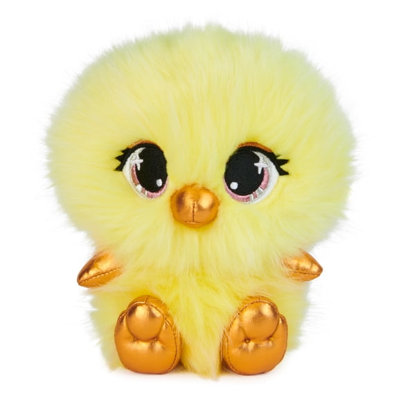 P.Lushes Designer Fashion Pets Gia Fluffertin Premium Chick Stuffed Animal, Yellow, 6”
