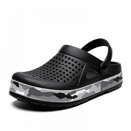 

Wish Unisex Garden Clogs Shoes | Beach Water Shoes | Slip on Comfortable Shoes Air Cushion Sandals Slippers-Black(44 EU Size） S052