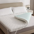 thumbnail image 3 of Foamula 3 Inch Gel-Infused Memory Foam Mattress Topper Full Size with Removable Breathable Cotton Cover, White, 3 of 14