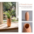 thumbnail image 2 of REGALWOVEN Small Ceramic Bud Modern Cylinder Vase, Matte Ribbed Decorative Flower Vase for Desktop, Shelf & Bathroom, Boho Orange 2.4"L x 2.4"W x 5.1"H, 2 of 6