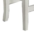 thumbnail image 3 of Rune 41 Inch Counter Height Bench Off White Wood Base Gray Padded Seat - Saltoro Sherpi, 3 of 5