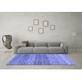 thumbnail image 3 of Ahgly Company Machine Washable Indoor Rectangle Abstract Blue Contemporary Area Rugs, 6' x 9', 3 of 4