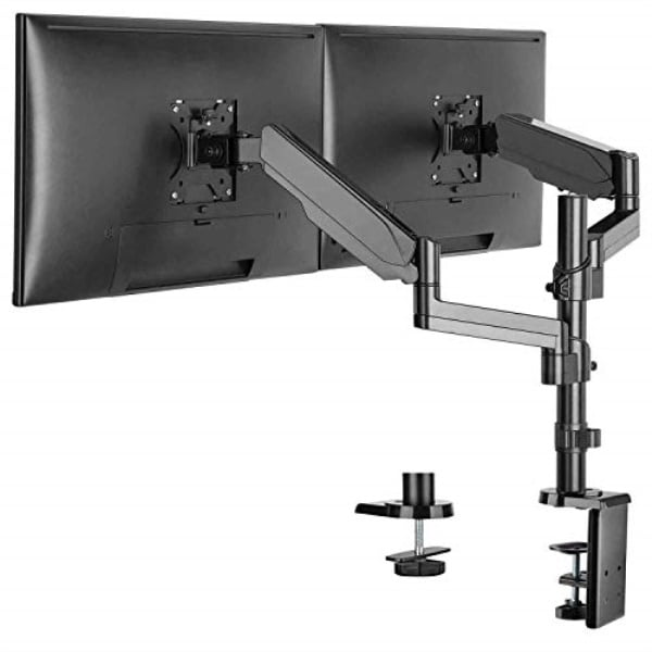 wali premium dual lcd monitor desk mount fully adjustable gas spring
