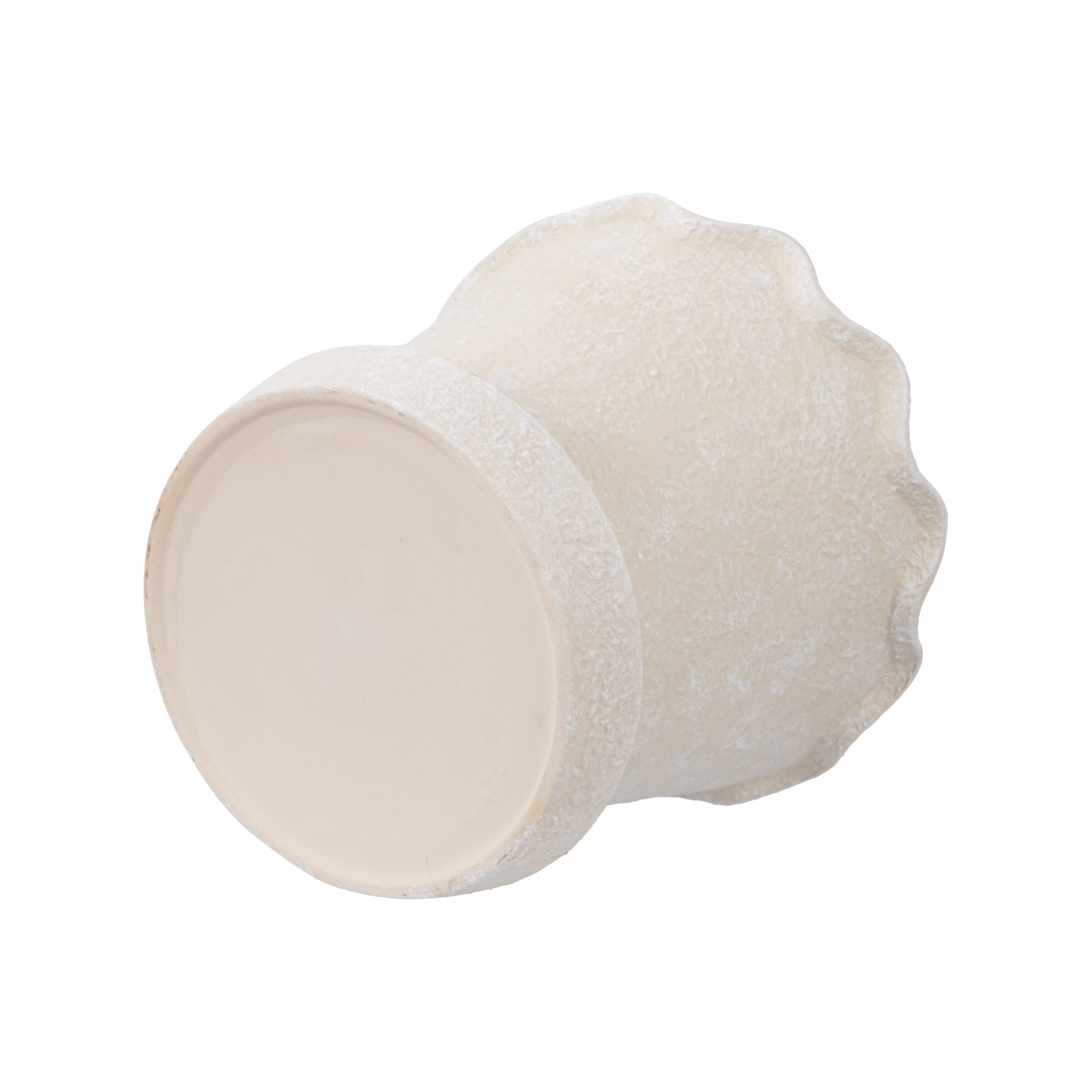 My Texas House Wave Ceramic Planter Pot, Cream, 8 inch