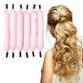 thumbnail image 1 of Curling Iron Heatless Hair Curlers Heatless Curling Rod Headband You Can To Sleep In Overnight No Heat Soft Foam Hair Rollers For Midi Long Hair DIY Hair Styling Tools 6pcs, 1 of 6