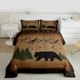 thumbnail image 2 of Homewish Rustic Bear Animal Full Size Comforter Sets for Adult, Hippie Woodland Wildlife Bedding Comforter Set, Countryside Style Reversible Bedding Sets, Ultra Soft Bedroom Decor, 3-Piece, 2 of 8