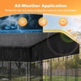 thumbnail image 2 of DOMIPET Outdoor Dog Kennel Roof Cover with Elastic Cords, Heavy Duty Dog Kennel Replacement Cover, Oxford Fabric Waterproof UV Resistant Canopy Protection for 10'x10' Large Pet Cage, 2 of 8