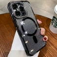 thumbnail image 2 of For Apple iPhone 14 Pro Max Magsafe Case Bling Glitter Plating TPU Diamond Frame Shockproof Soft Cover, 2 of 3