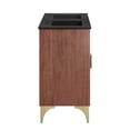 thumbnail image 2 of Modway Daylight 48" Solid Mango Wood Double Sink Bathroom Vanity in Black/Walnut, 2 of 7