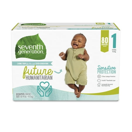 UPC: 0732913448791 | Seventh Generation Baby Diapers Sensitive Protection Size 1 80 count