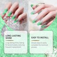thumbnail image 3 of Soft Gel Nail Sticker Set (shiny Green) Semi-baked Nail Paper, Fresh And Shiny Minimalist Style Soft Nail Stickers, 3 of 5