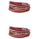 thumbnail image 3 of Qarigey Brazaletes de cuero Brazalete de leopardo Brazalete de cadena tejida Broche Type4 NO4, 3 of 6