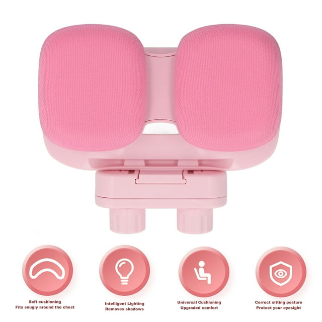 Vision Protector Posture Corrector, Sitting Posture Corrector with Light, Double Buffer Corrects Writing Desk Posture for Elementary Students