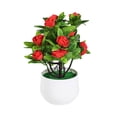 thumbnail image 5 of Sunjoy Tech Artificial Bonsai Easy Care Realistic No Watering Non-withered Anti-fading Decorative 12 Fake Rose Artificial Potted Plant Home Supplies, 5 of 8