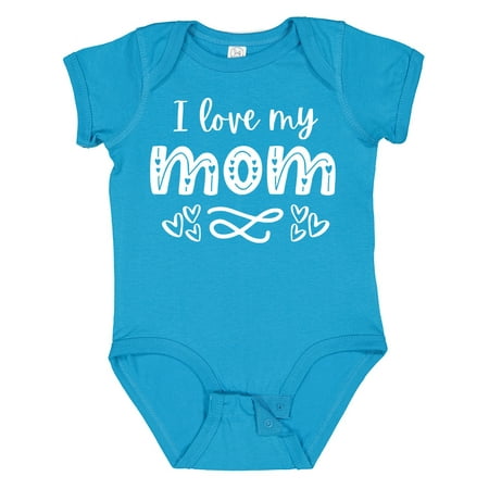 

Inktastic I Love My Mom with Hearts Gift Baby Boy or Baby Girl Bodysuit