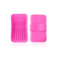 thumbnail image 2 of Alfombrilla de limpieza para brochas de maquillaje Jumpingount reutilizable antideslizante Rosa roja, 2 of 6