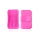 thumbnail image 5 of Vogacara Alfombrilla de limpieza portátil para brochas de maquillaje, para el hogar, Hotel, reutilizable, antideslizante, para cejas, Rosa roja 2piezas, 5 of 6