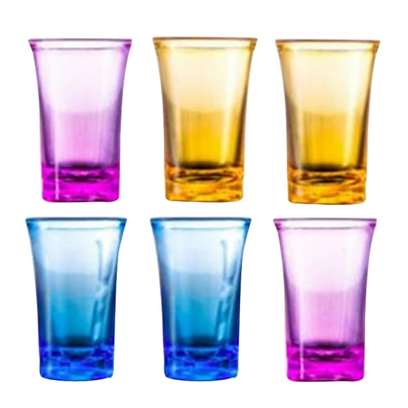 Toystoory 6 copas de vino para fiestas, copas acrílicas para dispensador de vidrio, juegos para beber, soporte para cóctel, colorido Type2 NO2 Toystoory HA001545-02B