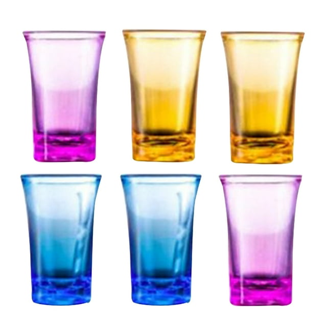 Yuarrent 6 unids/set Color plástico vaso de chupito Bold Bar Club vaso licor boda copas de vino cóctel pinta Vodka taza 6,6x4,3x3,1 cm Type5 NO5 Yuarrent HA001545-02B