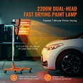 thumbnail image 2 of KFFKFF Infrared Curing Lamp, 2200W with Adjustable Timer, Auto Heating Light with Stand, 5.17 sq.ft Heating Area for Paint Drying and On-Site Repairs, 2 of 9